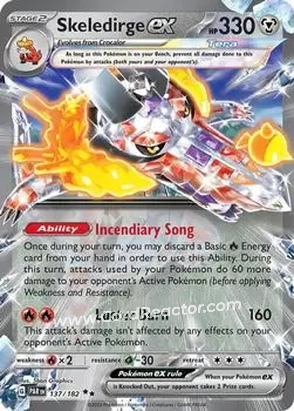2024 Play! Pokemon Prize Pack Series Five #137/182 - Skeledirge