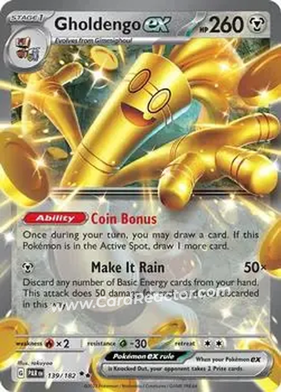 2024 Play! Pokemon Prize Pack Series Five #139/182 - Gholdengo
