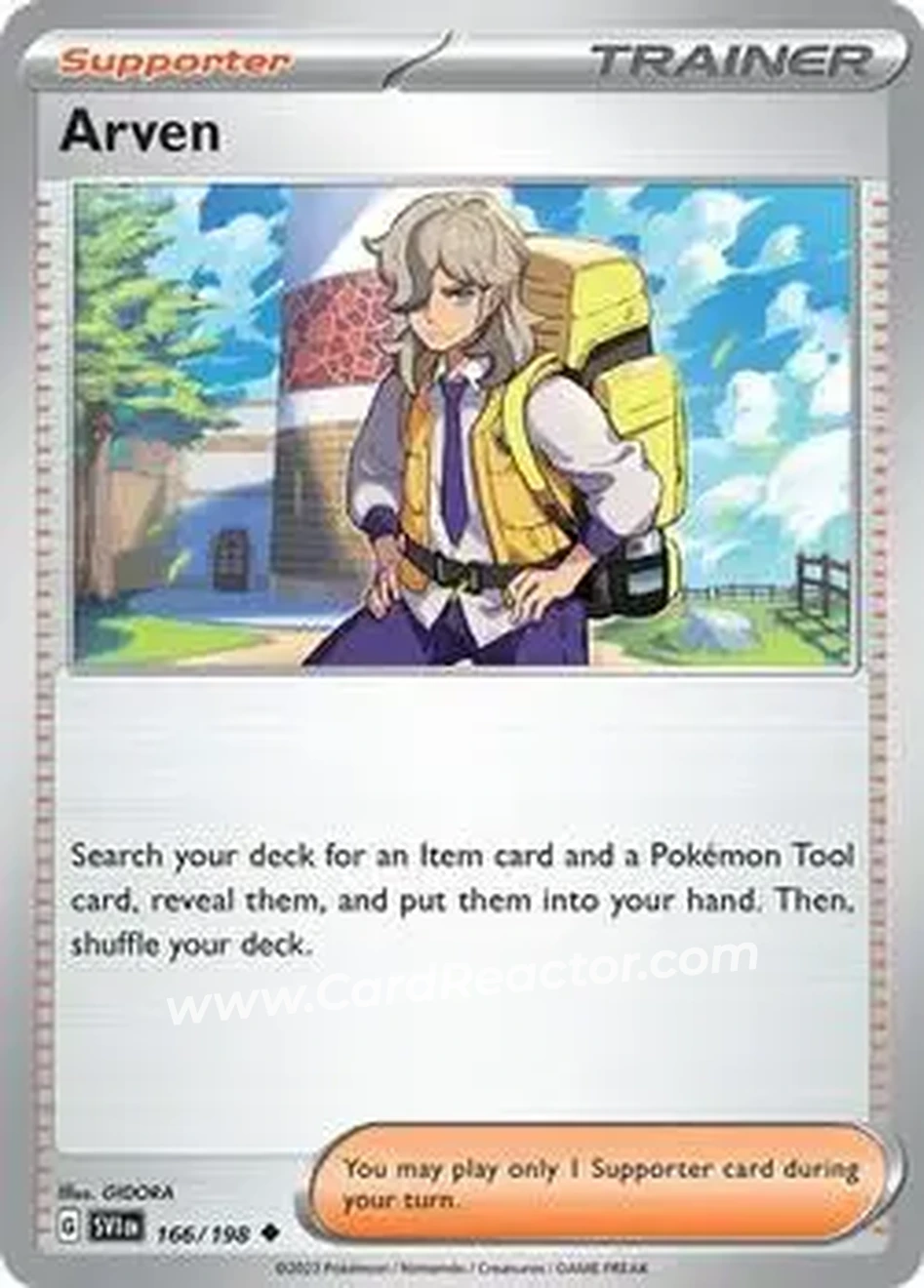 2024 Play! Pokemon Prize Pack Series Five #166/198 - Arven