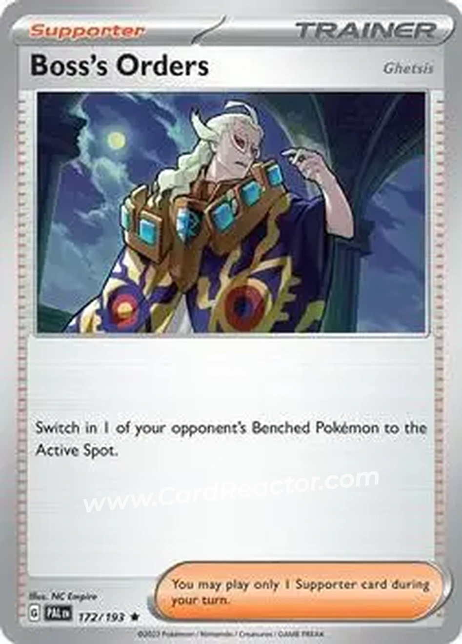 2024 Play! Pokemon Prize Pack Series Five #172/193 - Boss's Orders - Front