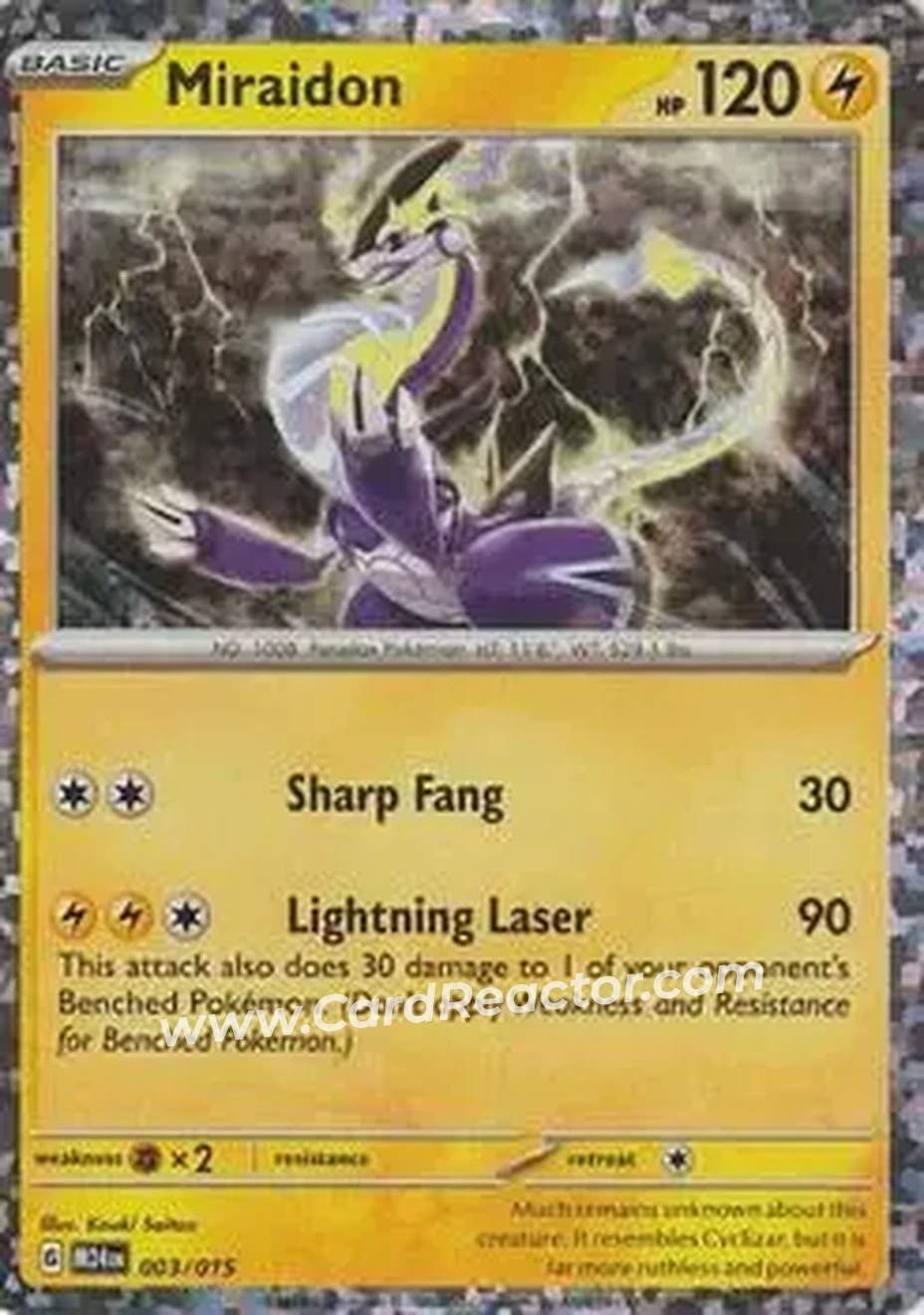 2024 Pokemon McDonald's Dragon Discovery #003/015 - Miraidon