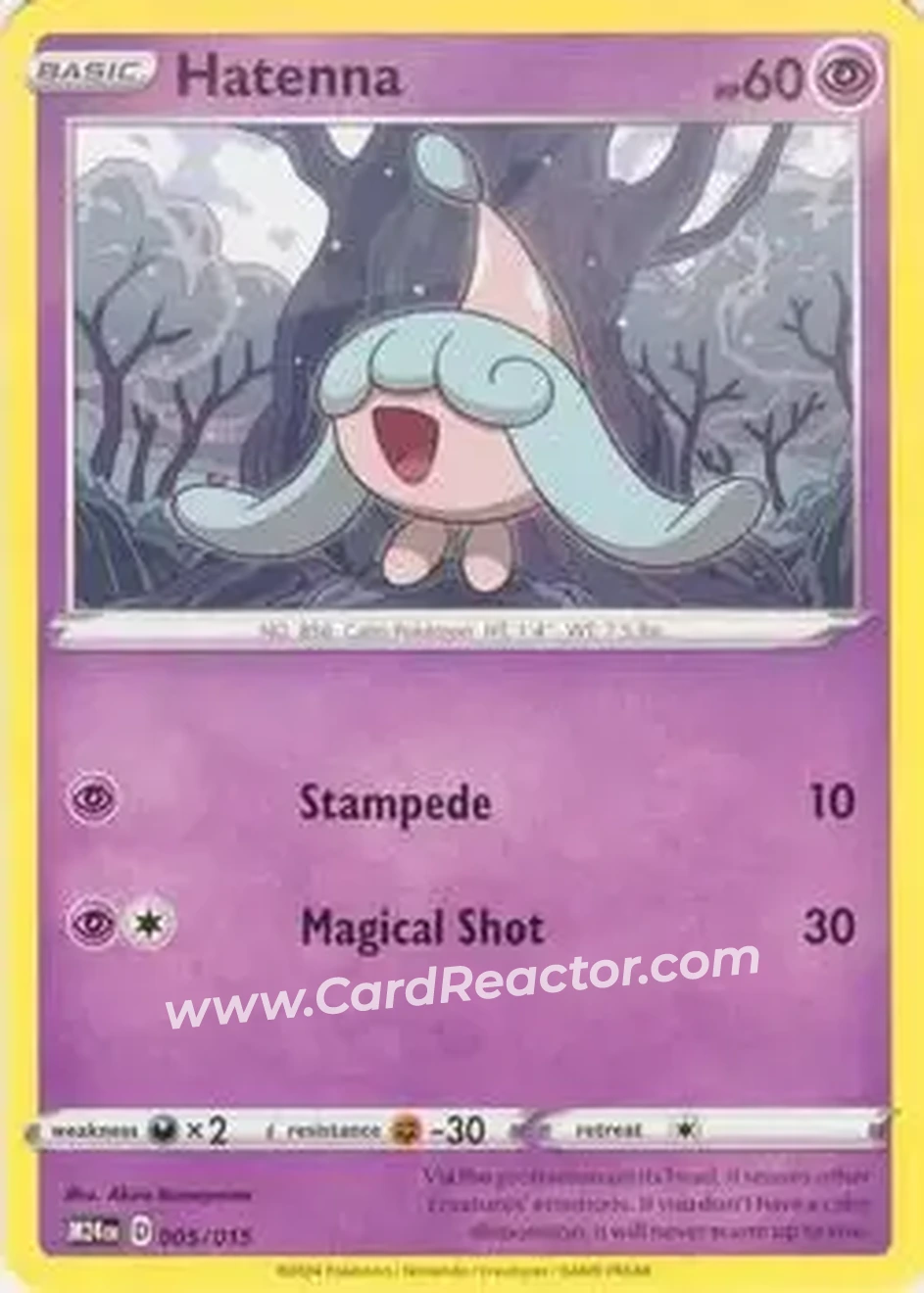 2024 Pokemon McDonald's Dragon Discovery #005/015 - Hatenna - Front