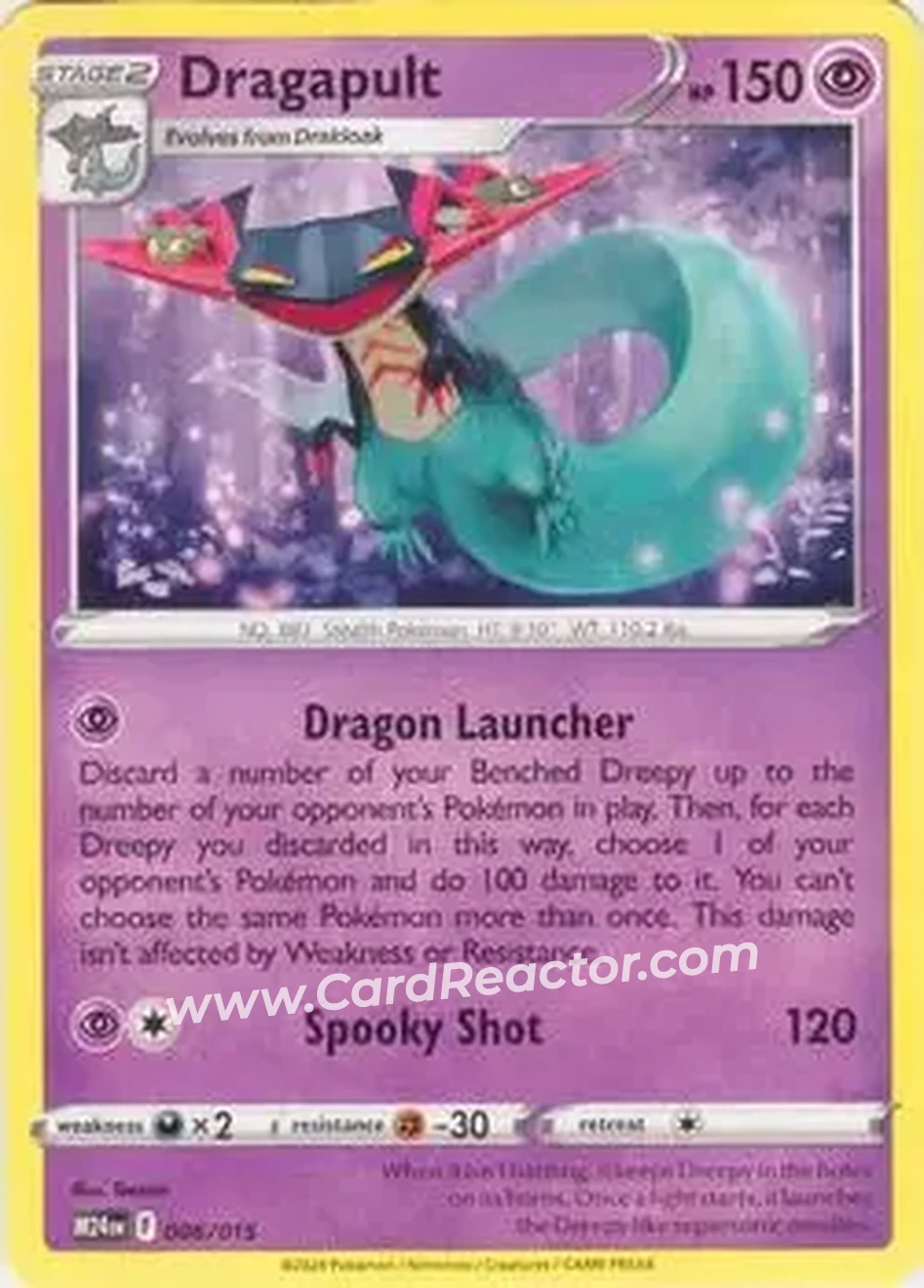 2024 Pokemon McDonald's Dragon Discovery #006/015 - Dragapult ex - Front
