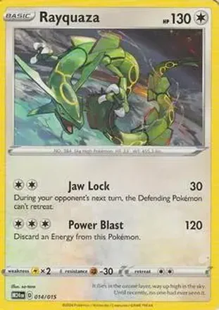 2024 Pokemon McDonald's Dragon Discovery #014/015 - Rayquaza EX
