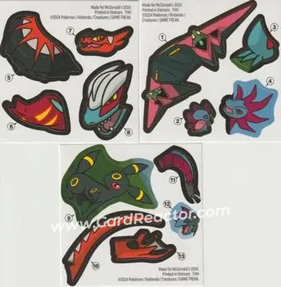 2024 Pokemon McDonald's Dragon Discovery - Stickers #NNO - Pikachu & Dragonite - Front