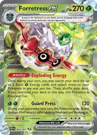 2024 Pokemon Scarlet & Violet Paldean Fates #002/091 フォレトス