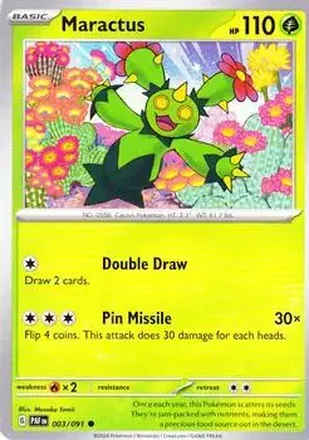 2024 Pokemon Scarlet & Violet Paldean Fates #003/091 Maractus