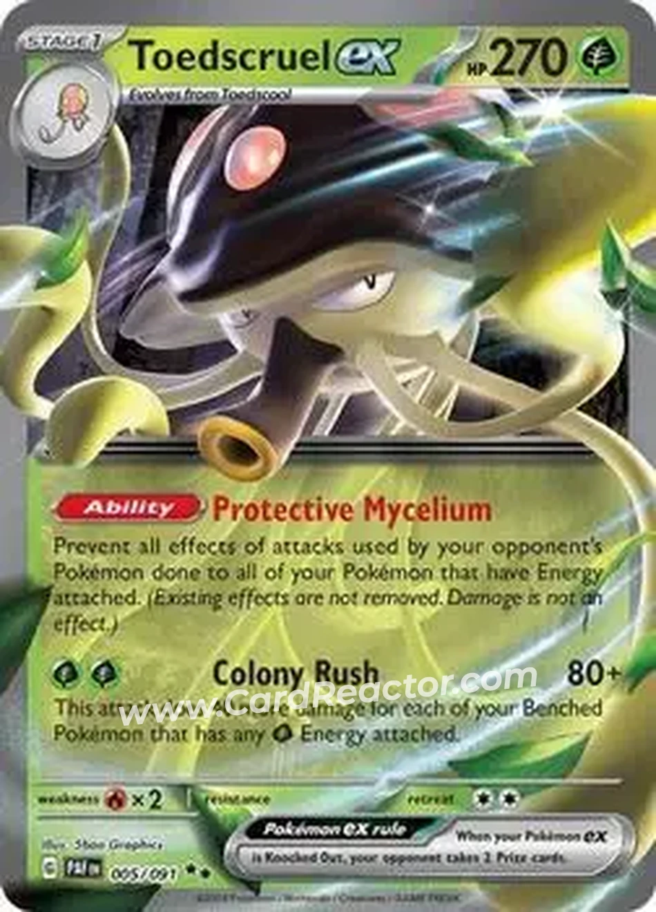2024 Pokemon Scarlet & Violet Paldean Fates #005/091 - Toedscruel - Front
