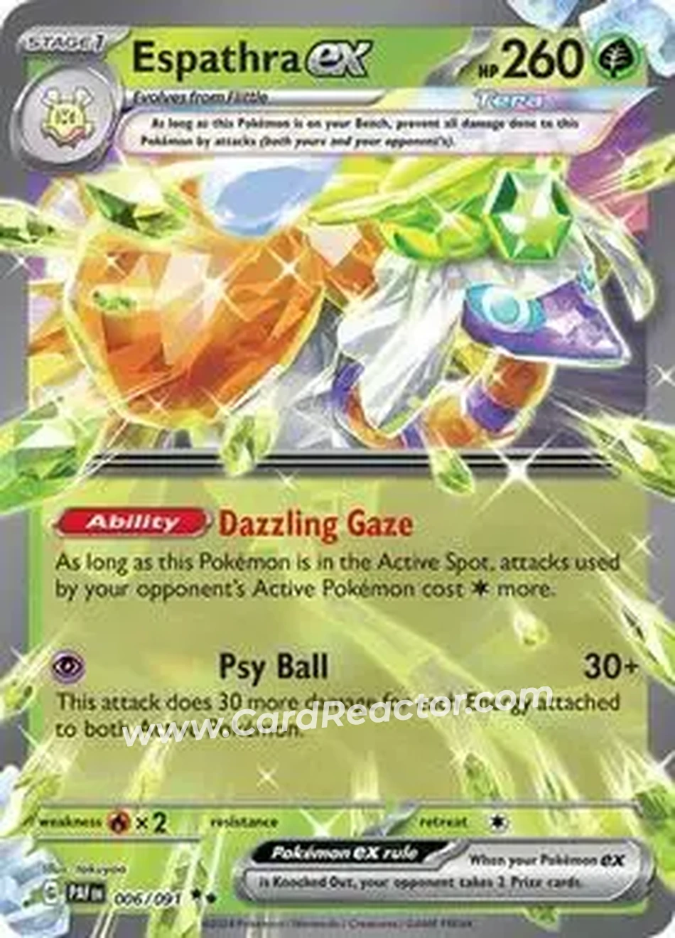 2024 Pokemon Scarlet & Violet Paldean Fates #006/091 - Espathra - Front