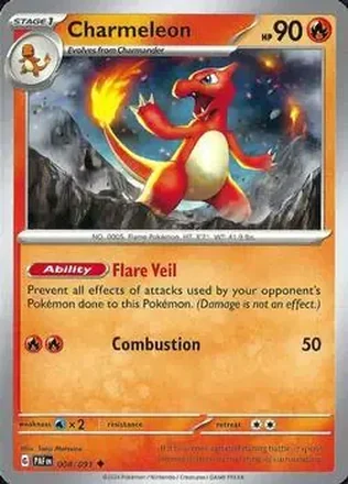 2024 Pokemon Scarlet & Violet Paldean Fates #008/091 - Charmeleon
