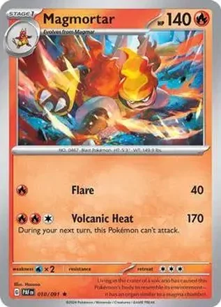 2024 Pokemon Scarlet & Violet Paldean Fates #010/091 Magmortar