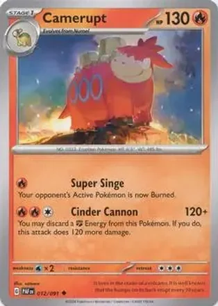 2024 Pokemon Scarlet & Violet Paldean Fates #012/091 - Camerupt