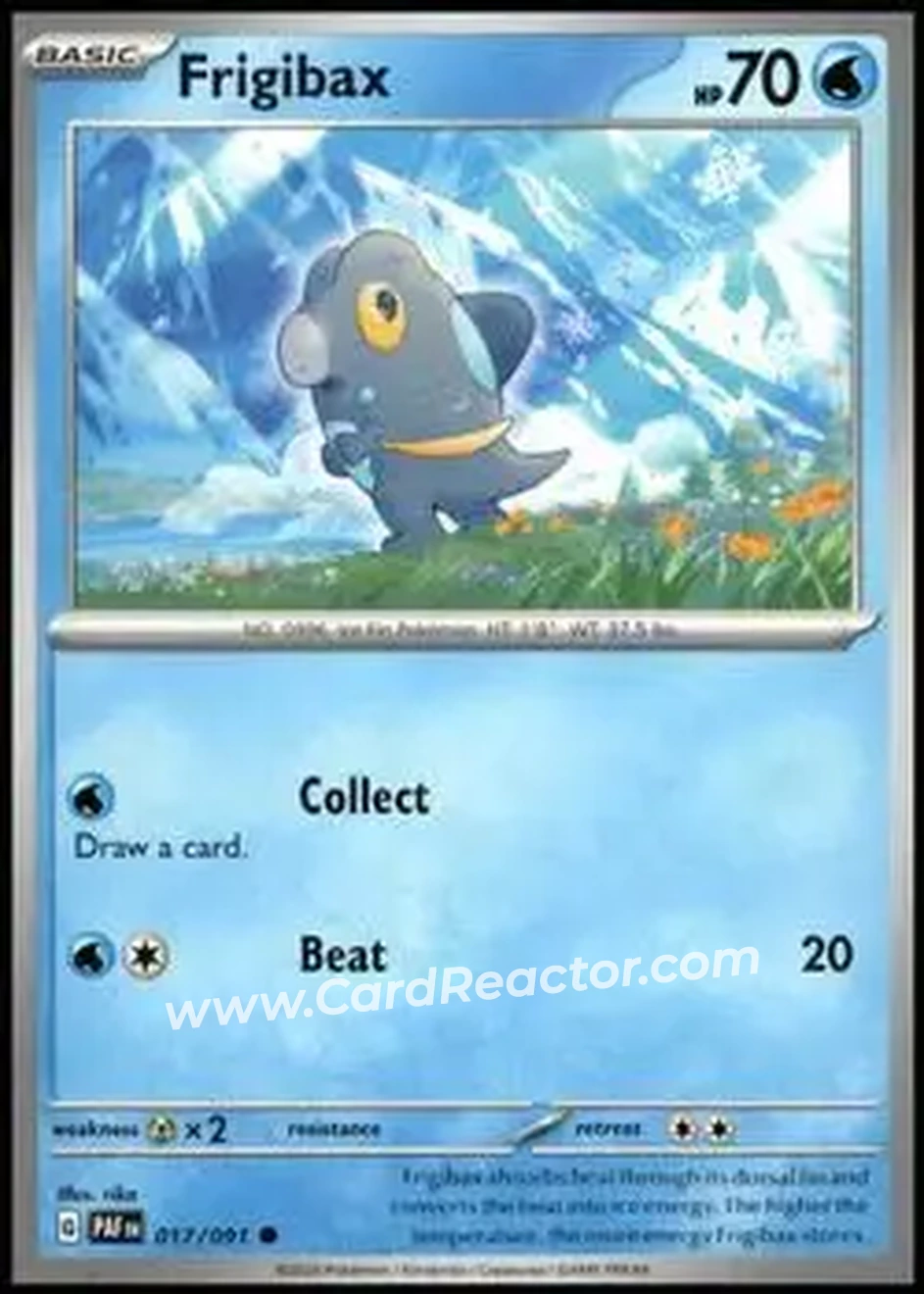 2024 Pokemon Scarlet & Violet Paldean Fates #017/091 - Frigibax - Front