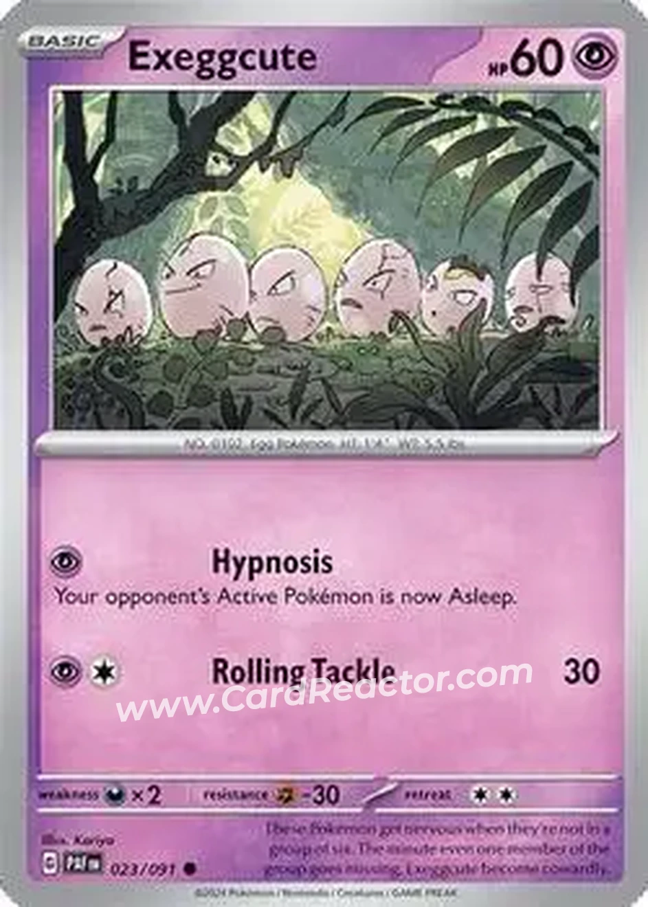 2024 Pokemon Scarlet & Violet Paldean Fates #023/091 - Exeggcute - Front