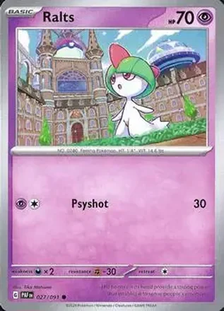 2024 Pokemon Scarlet & Violet Paldean Fates #027/091 - Ralts