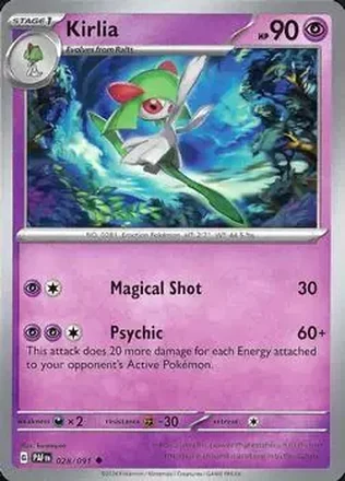 2024 Pokemon Scarlet & Violet Paldean Fates #028/091 - Kirlia