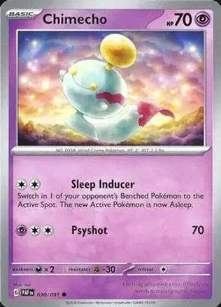 2024 Pokemon Scarlet & Violet Paldean Fates #030/091 - Chimecho