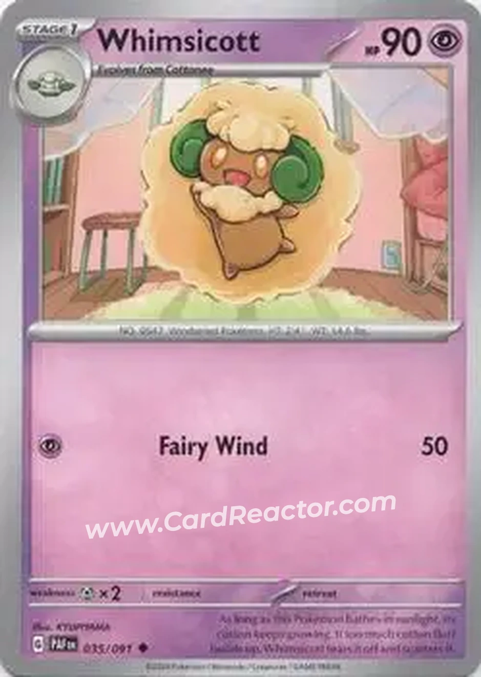 2024 Pokemon Scarlet & Violet Paldean Fates #035/091 - エルフーン - Front