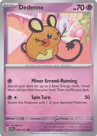 2024 Pokemon Scarlet & Violet Paldean Fates #036/091 - デデンネ