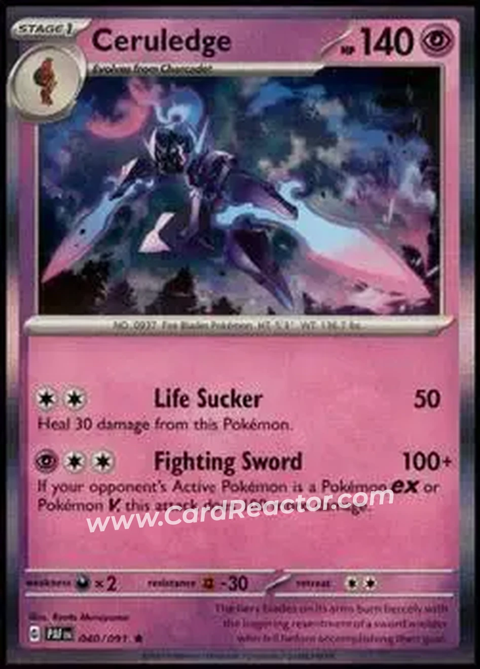 2024 Pokemon Scarlet & Violet Paldean Fates #040/091 - ソウブレイズ