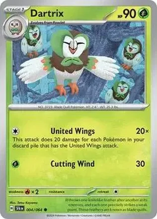 2024 Pokemon Scarlet & Violet Shrouded Fable #004/064 - Dartrix