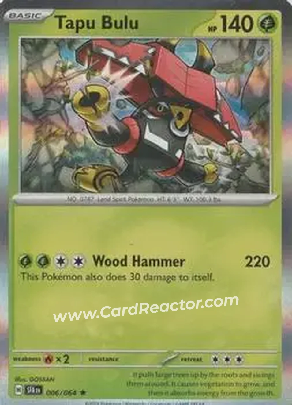 2024 Pokemon Scarlet & Violet Shrouded Fable #006/064 - Tapu Bulu - Front