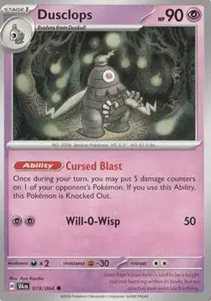 2024 Pokemon Scarlet & Violet Shrouded Fable #019/064 - Dusclops