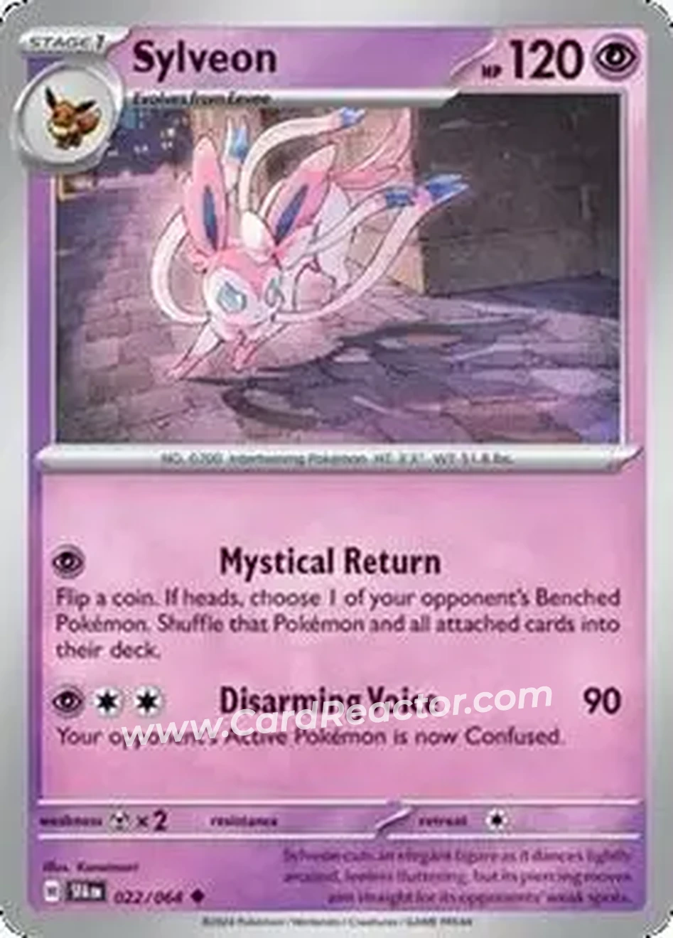 2024 Pokemon Scarlet & Violet Shrouded Fable #022/064 - Sylveon ex - Front