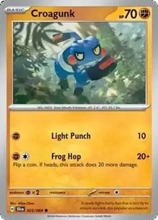 2024 Pokemon Scarlet & Violet Shrouded Fable #023/064 - Croagunk