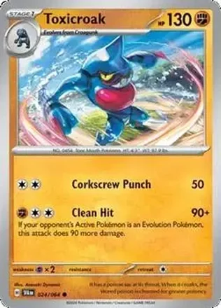 2024 Pokemon Scarlet & Violet Shrouded Fable #024/064 - Toxicroak