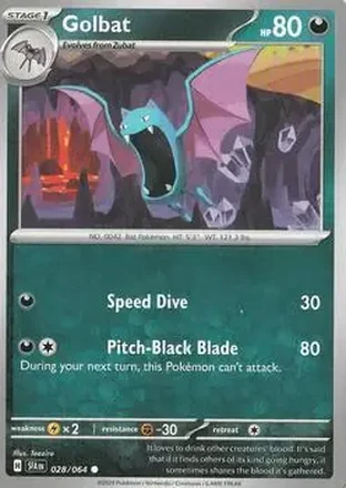 2024 Pokemon Scarlet & Violet Shrouded Fable #028/064 - Golbat
