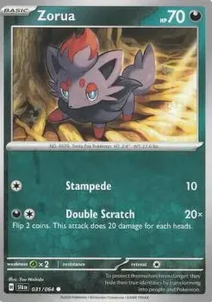 2024 Pokemon Scarlet & Violet Shrouded Fable #031/064 - Zorua