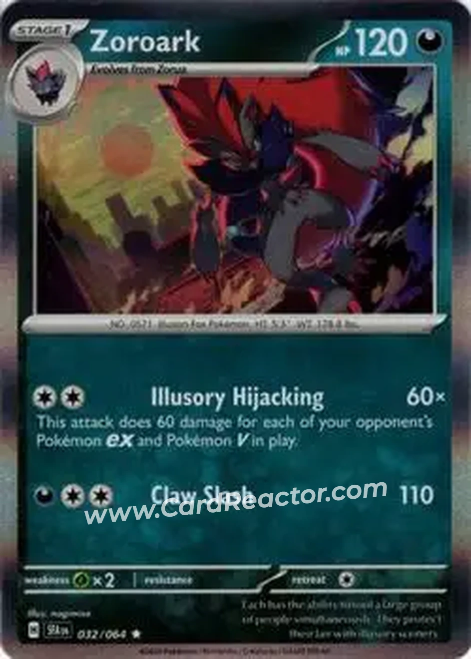 2024 Pokemon Scarlet & Violet Shrouded Fable #032/064 - Zoroark