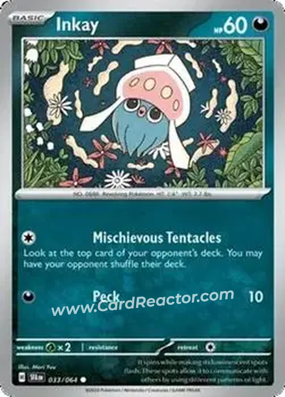 2024 Pokemon Scarlet & Violet Shrouded Fable #033/064 - Inkay - Front