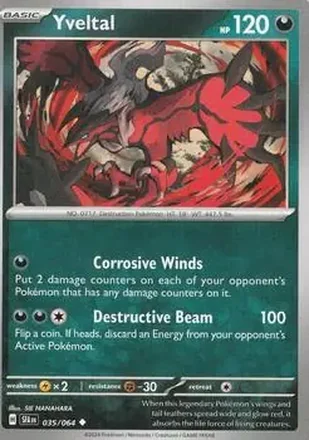 2024 Pokemon Scarlet & Violet Shrouded Fable #035/064 - Yveltal ex