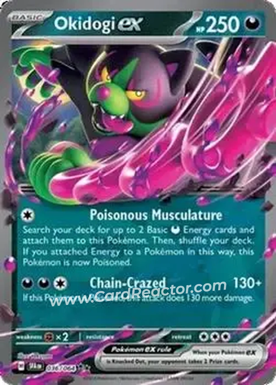 2024 Pokemon Scarlet & Violet Shrouded Fable #036/064 - Okidogi - Front