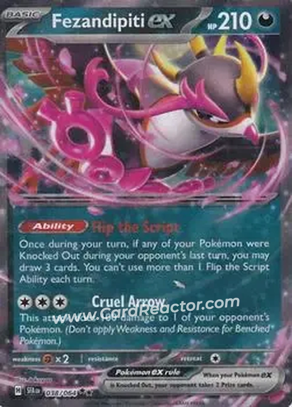 2024 Pokemon Scarlet & Violet Shrouded Fable #038/064 - Fezandipiti ex