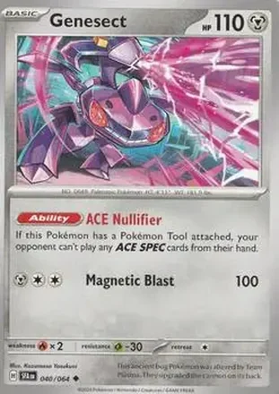 2024 Pokemon Scarlet & Violet Shrouded Fable #040/064 - Genesect EX