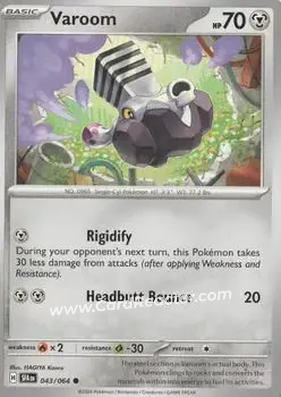 2024 Pokemon Scarlet & Violet Shrouded Fable #043/064 - Varoom - Front