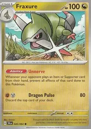 2024 Pokemon Scarlet & Violet Shrouded Fable #045/064 - Fraxure
