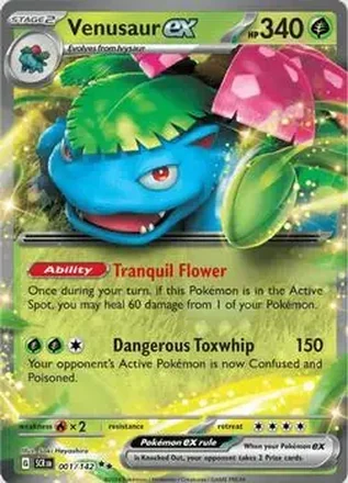2024 Pokemon Scarlet & Violet Stellar Crown #001/142 Venusaur