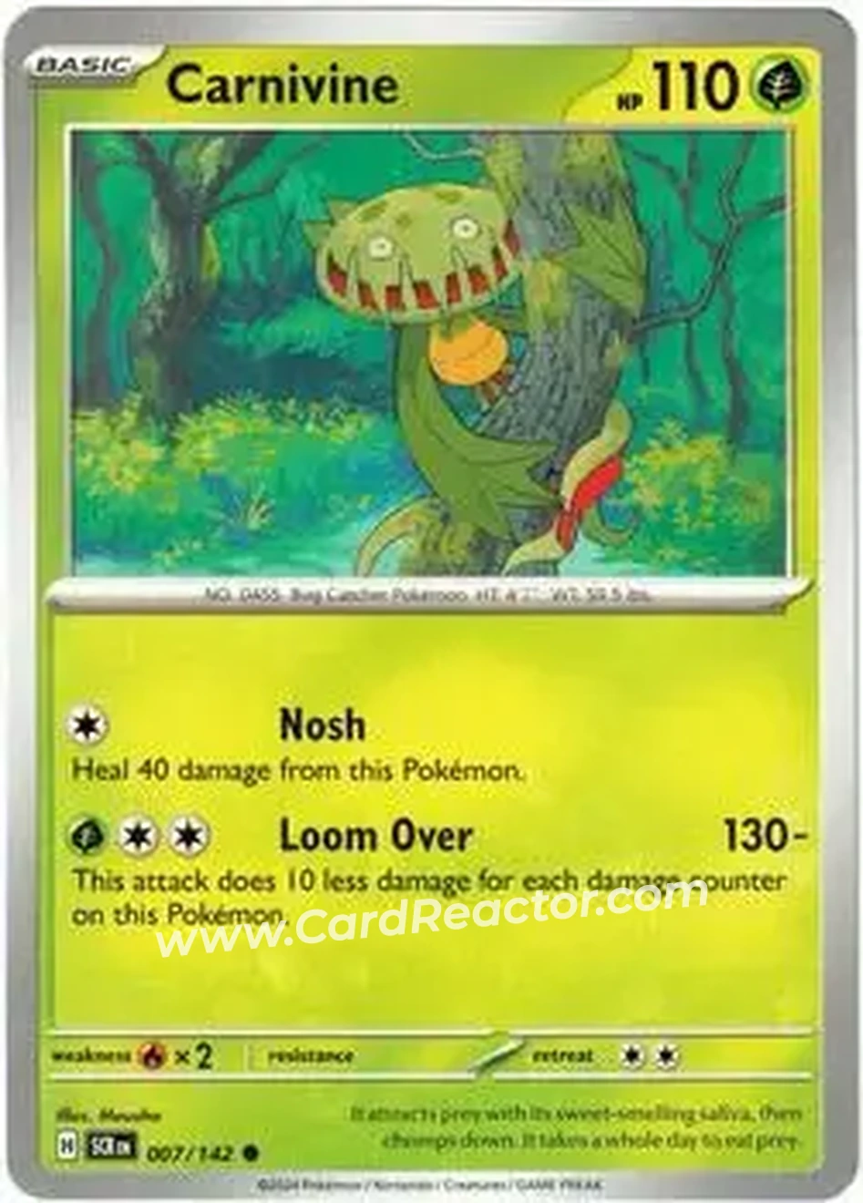 2024 Pokemon Scarlet & Violet Stellar Crown #007/142 - Carnivine