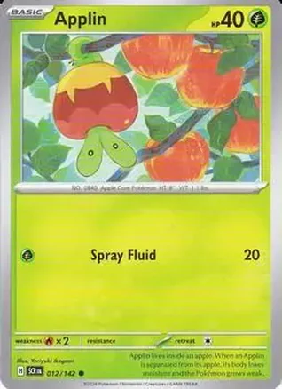 2024 Pokemon Scarlet & Violet Stellar Crown #012/142 - Applin