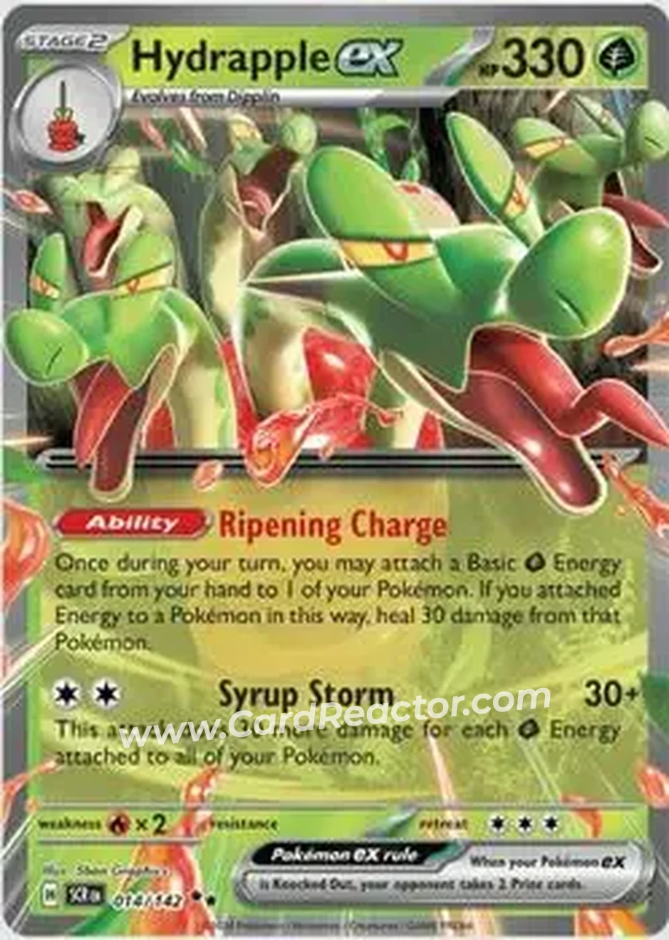 2024 Pokemon Scarlet & Violet Stellar Crown #014/142 - Hydrapple - Front