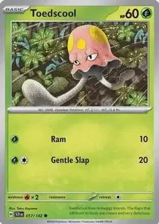 2024 Pokemon Scarlet & Violet Stellar Crown #017/142 Toedscool