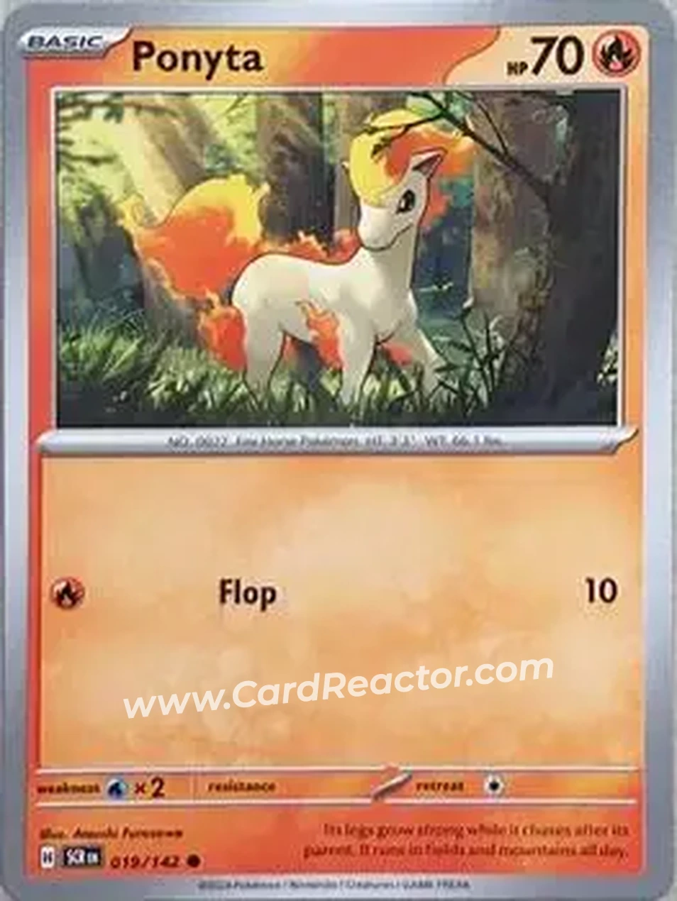 2024 Pokemon Scarlet & Violet Stellar Crown #019/142 - Ponyta - Front