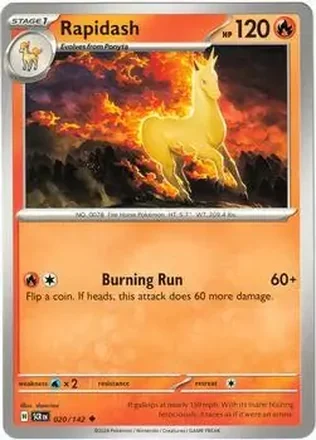 2024 Pokemon Scarlet & Violet Stellar Crown #020/142 Rapidash