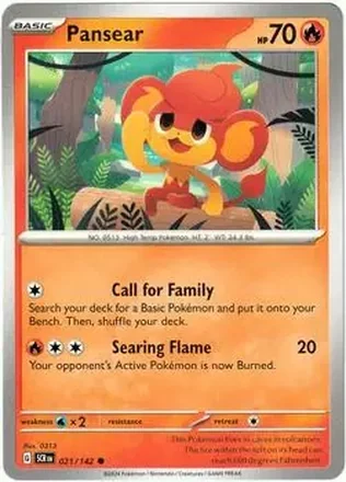 2024 Pokemon Scarlet & Violet Stellar Crown #021/142 Pansear