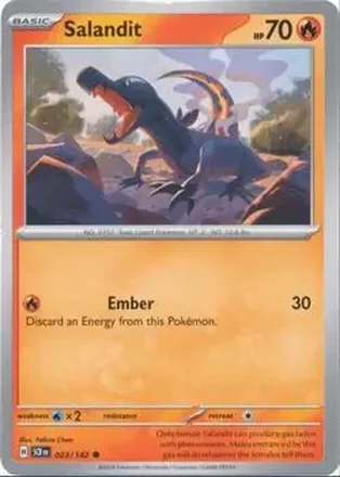2024 Pokemon Scarlet & Violet Stellar Crown #023/142 Salandit