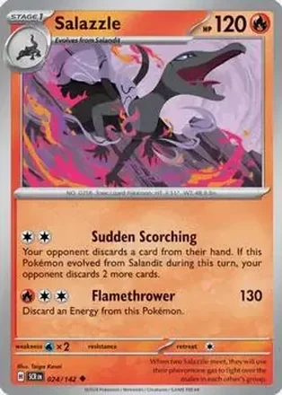 2024 Pokemon Scarlet & Violet Stellar Crown #024/142 Salazzle